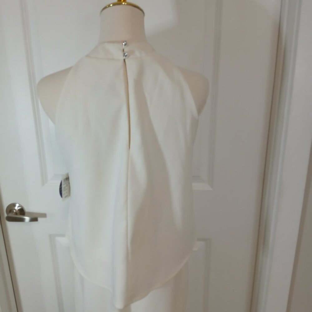 NWT Windsor Halter Maxi Dress Women's Small Cream Formal Evening Gown - Picture 5 of 6